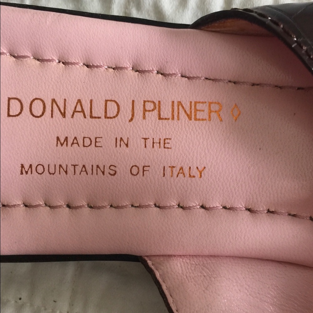 Donald Pliner Embossed Croc Slides - image 5